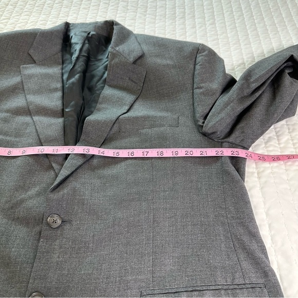 Chaps Ralph Lauren Wool Blend Dark Gray Blazer - Picture 4 of 16